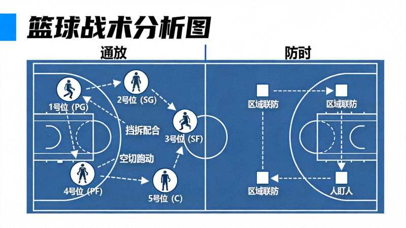 篮球战术分析板示意图